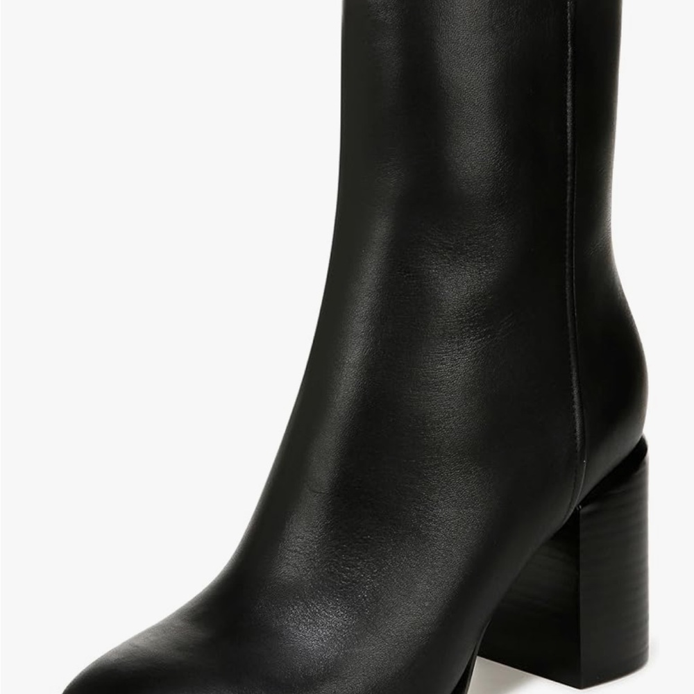 Vince Black Heeled Leather Boots